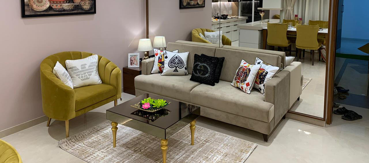 Sofa sets with Designer chairs.